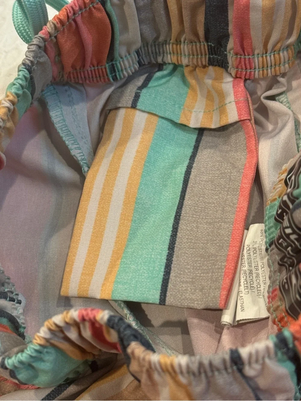 O'NEILL LANE Stretch 2IN Striped Multicolor Board Shorts Girls Swim Trunks